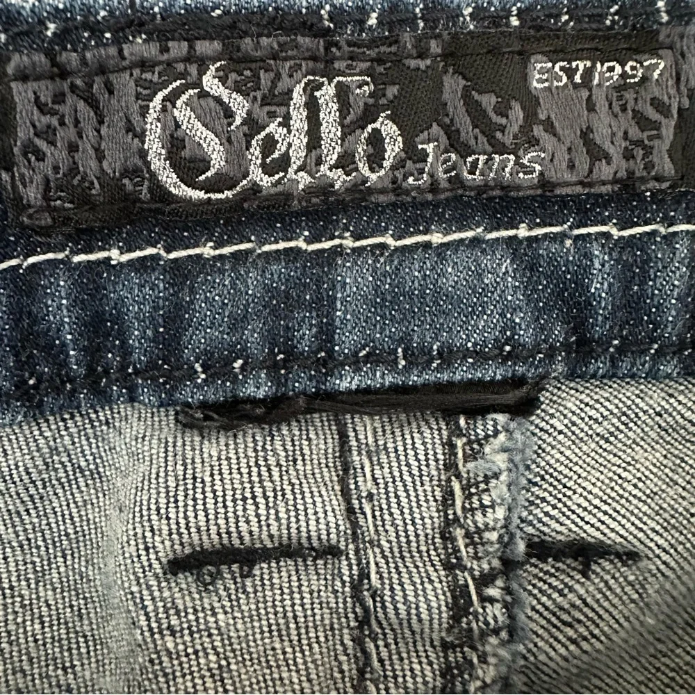Cello Denim Womens Flare Jeans Mid Rise